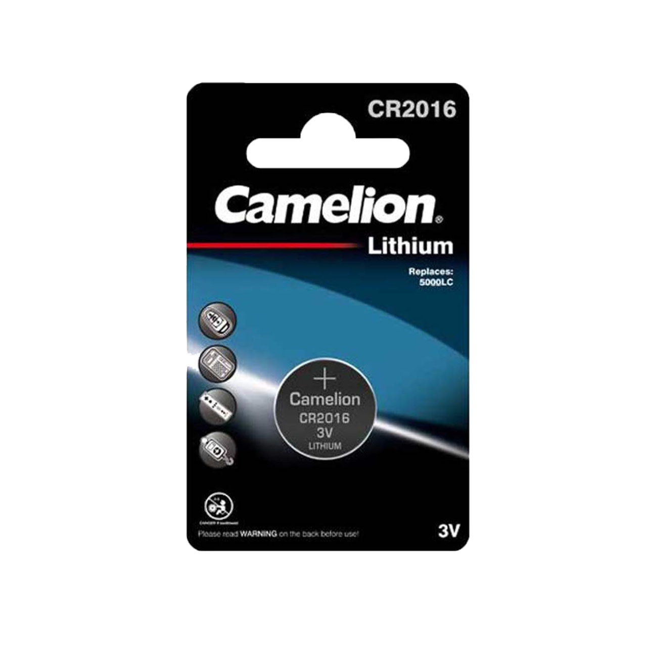 باتری سکه ای کملیون مدل CR 2016 کد 213 بسته 5 عددی