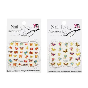 استیکر طراحی ناخن طرح پروانه کد N1103 مجموعه 2 عددی