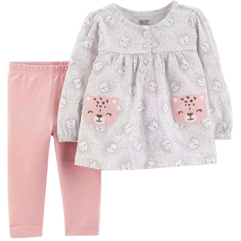 ست تی شرت و شلوار نوزادی دخترانه کارترز کد 1212