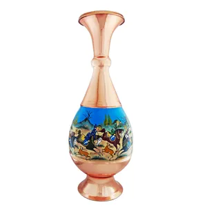  گلدان مسی طرح شکار کد ۲۵۰۱