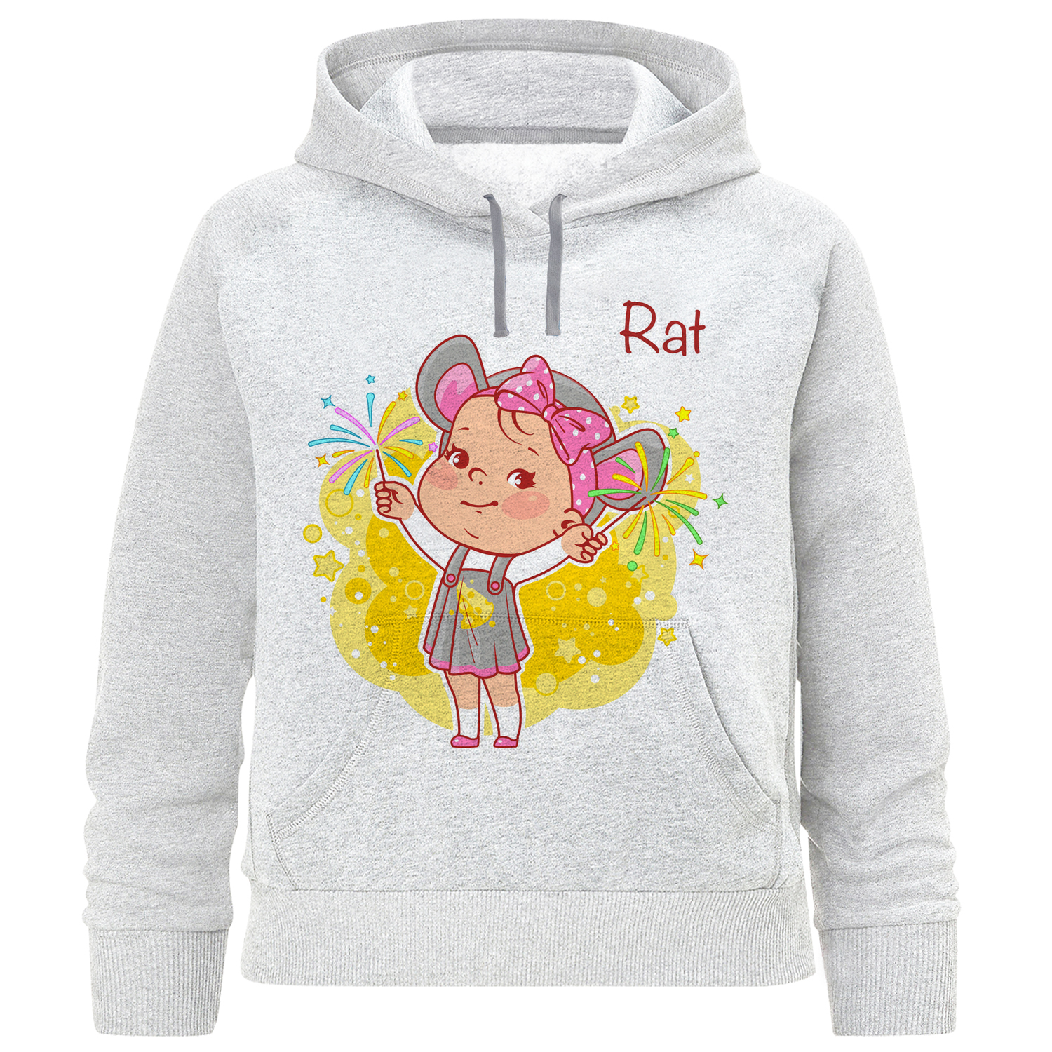هودی دخترانه طرح Rat کد F442