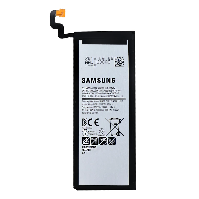 باتری موبایل مدل EB-BN920ABE ظرفیت 3000 میلی آمپر ساعت مناسب برای گوشی موبایل سامسونگ Galaxy Note 5