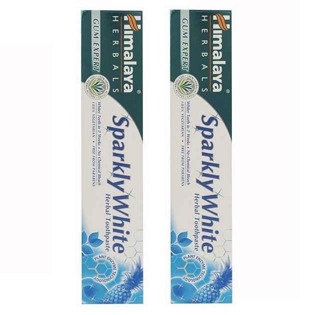 خمیر دندان هیمالیا مدل Sparkly White حجم 75 میلی لیتر مجموعه 2 عددی خمیر دندان هیمالیا مدل Sparkly White حجم 75 میلی لیتر مجموعه 2 عددی