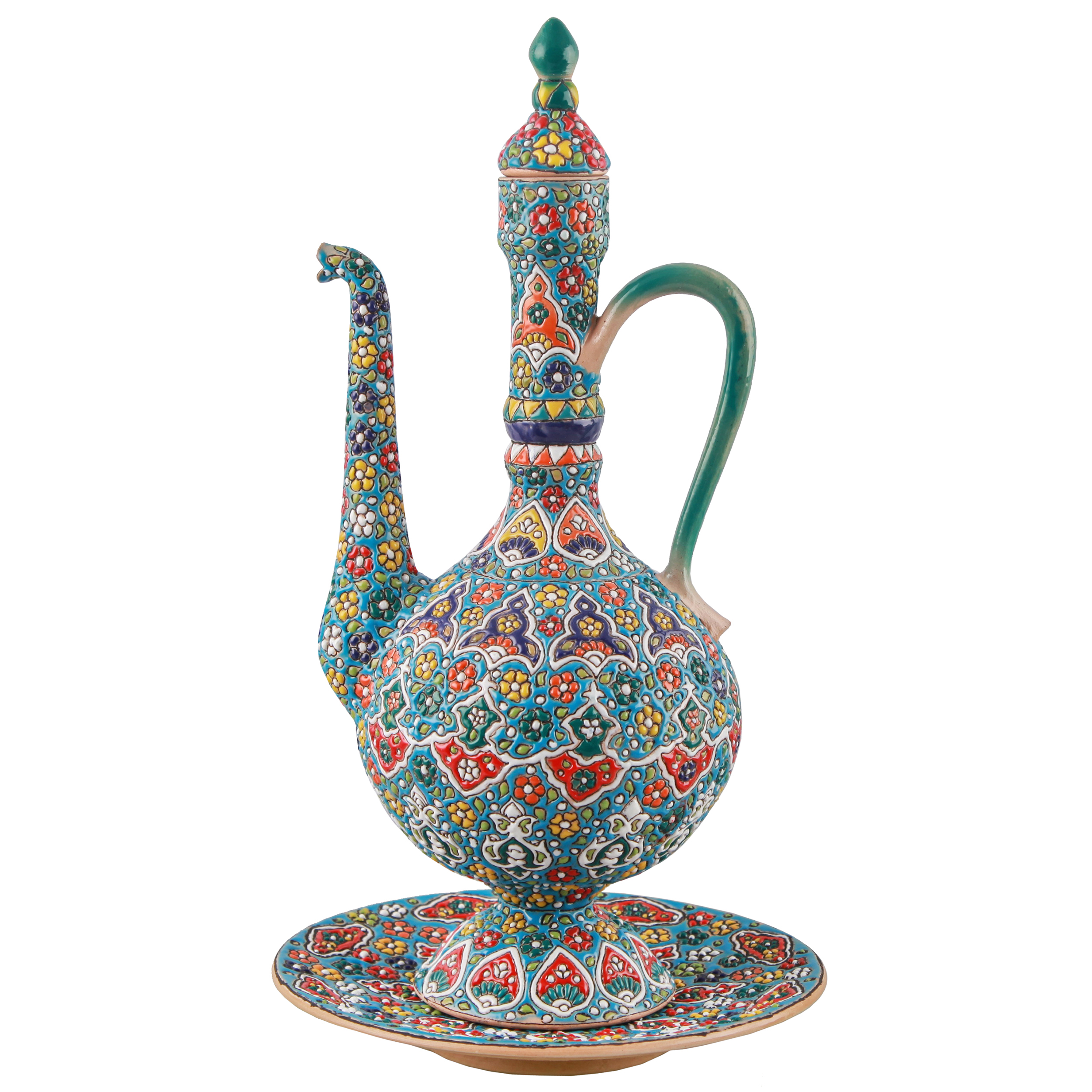 ست گلاب پاش و بشقاب میناکاری کد 320002