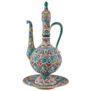 ست گلاب پاش و بشقاب میناکاری کد 320002