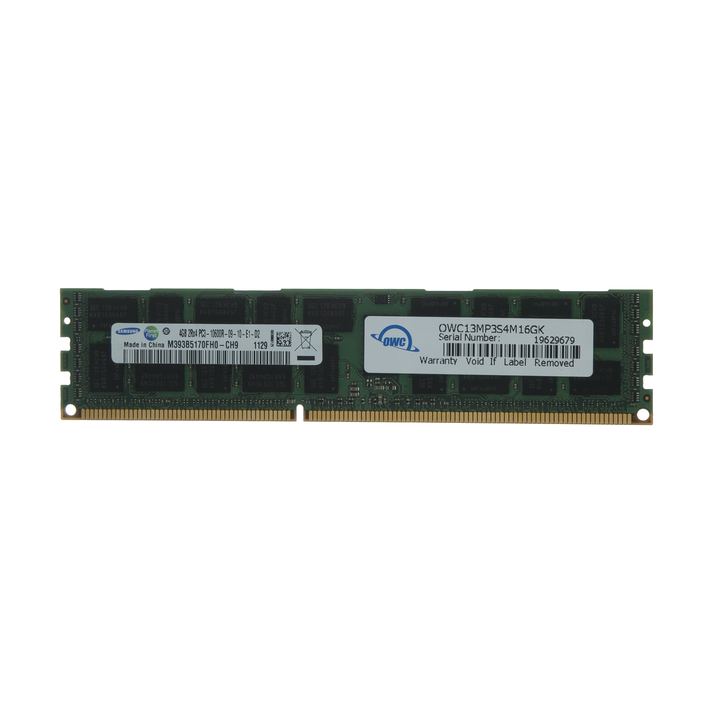 رم سرور DDR3 دو کاناله 1333 مگاهرتز CL7 اُ دبلیو سی مدل PC10600 ECC Registered ظرفیت 4 گیگابایت