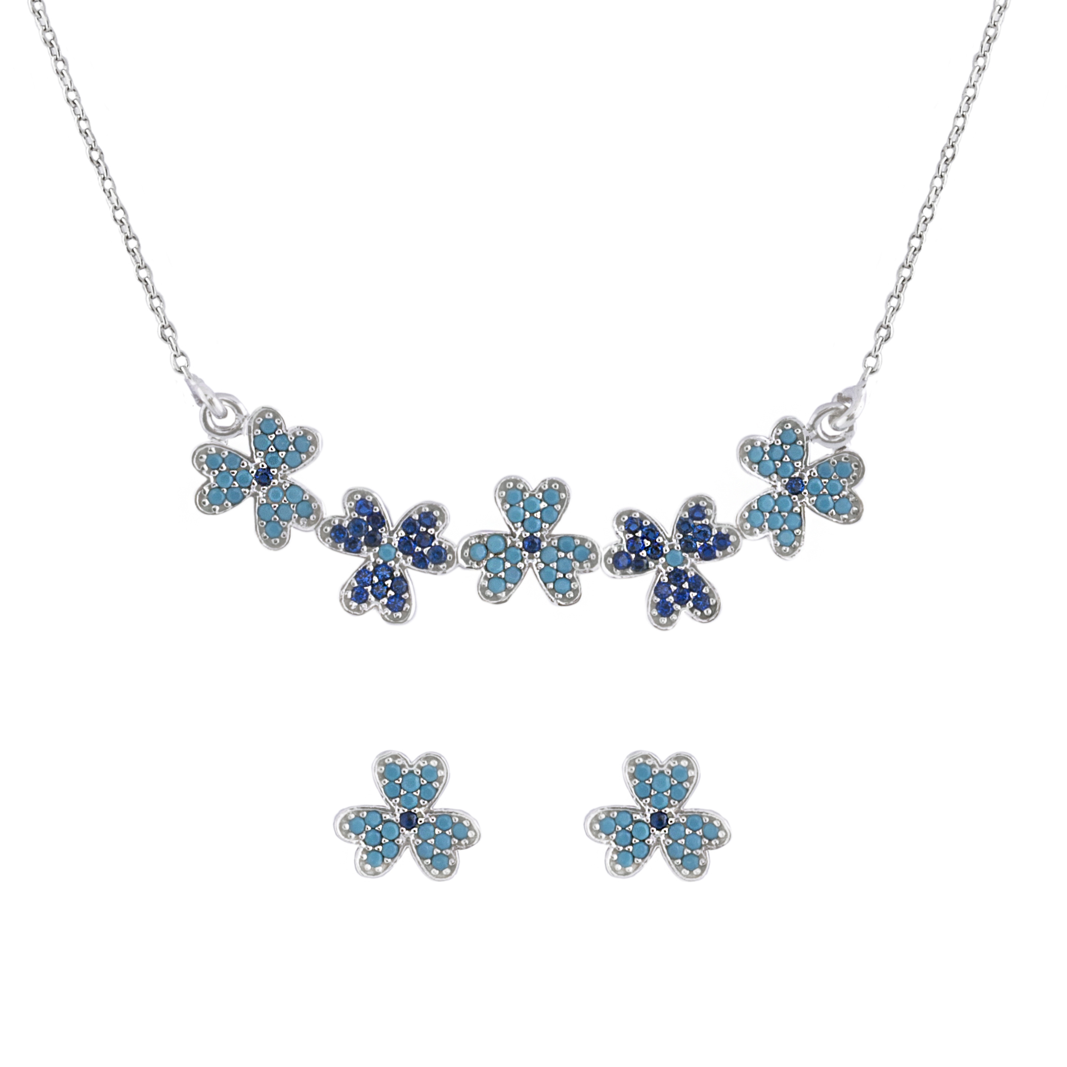 نیم‌ست نقره زنانه مدل بهار کد DS310