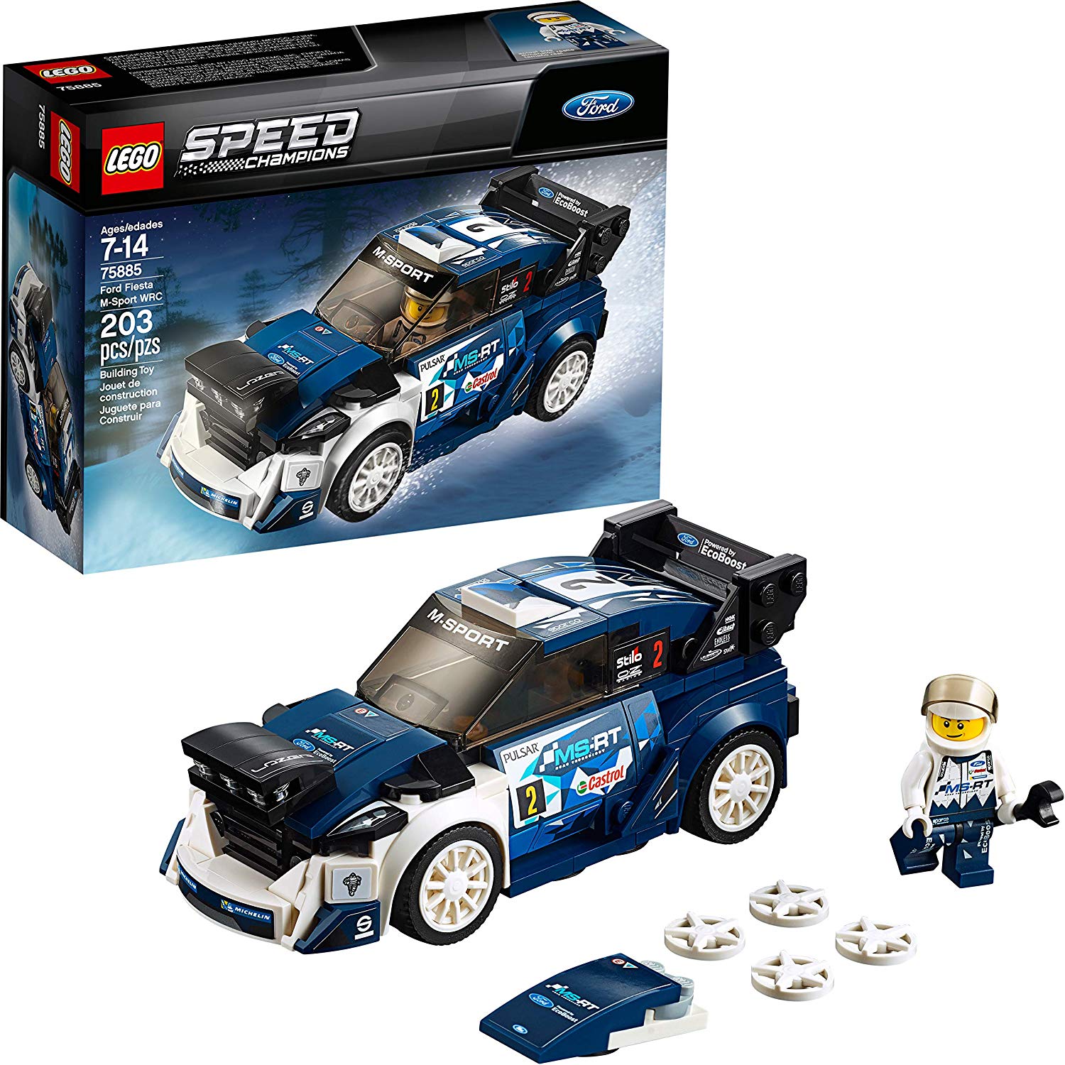 لگو سری Speed Champions مدل 75885 Ford Fiesta M-Sport WRC