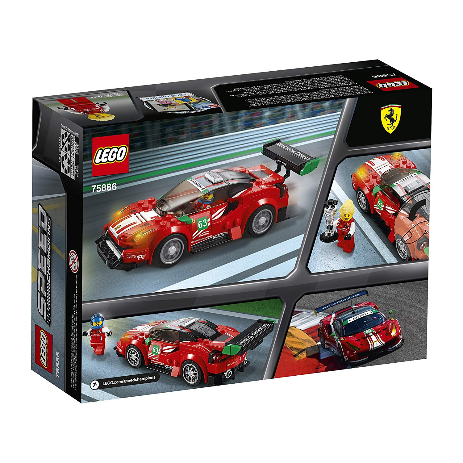 مشخصات، قیمت و خرید لگو سری Speed Champions مدل 75886 Ferrari 488 GT3  “Scuderia Corsa” | دیجی\u200cکالا