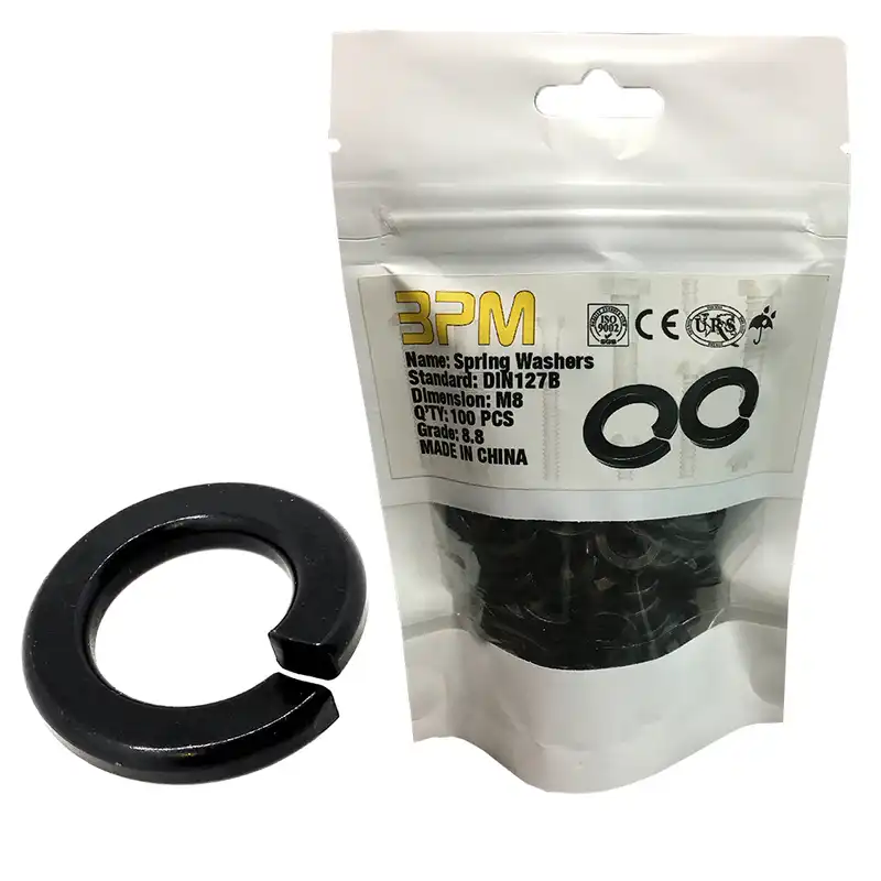 واشر فنری مدل BPM-M8 بسته 100 عددی