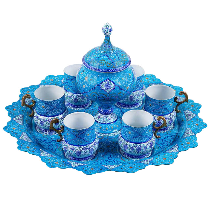 سرویس چایخوری میناکاری کد a50 مجموعه 8 عددی