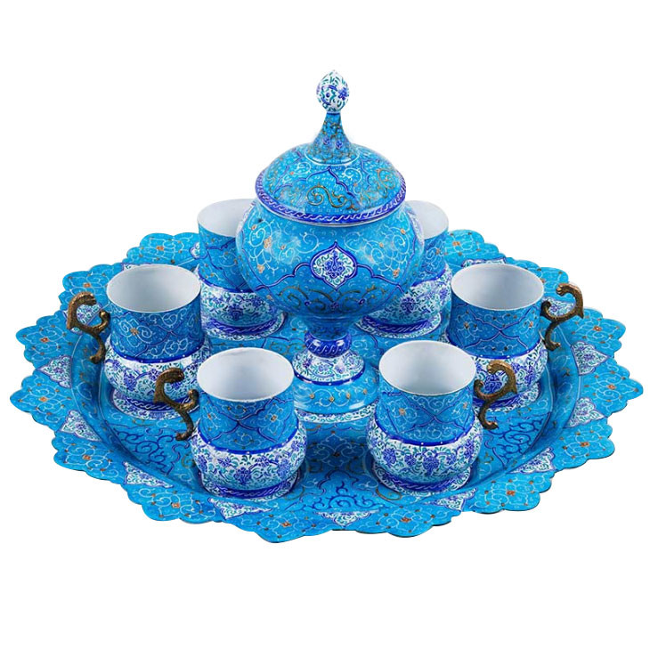 سرویس چایخوری میناکاری کد a50 مجموعه 8 عددی
