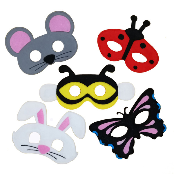 ماسک کودک طرح حیوانات کد 3 بسته 5 عددی