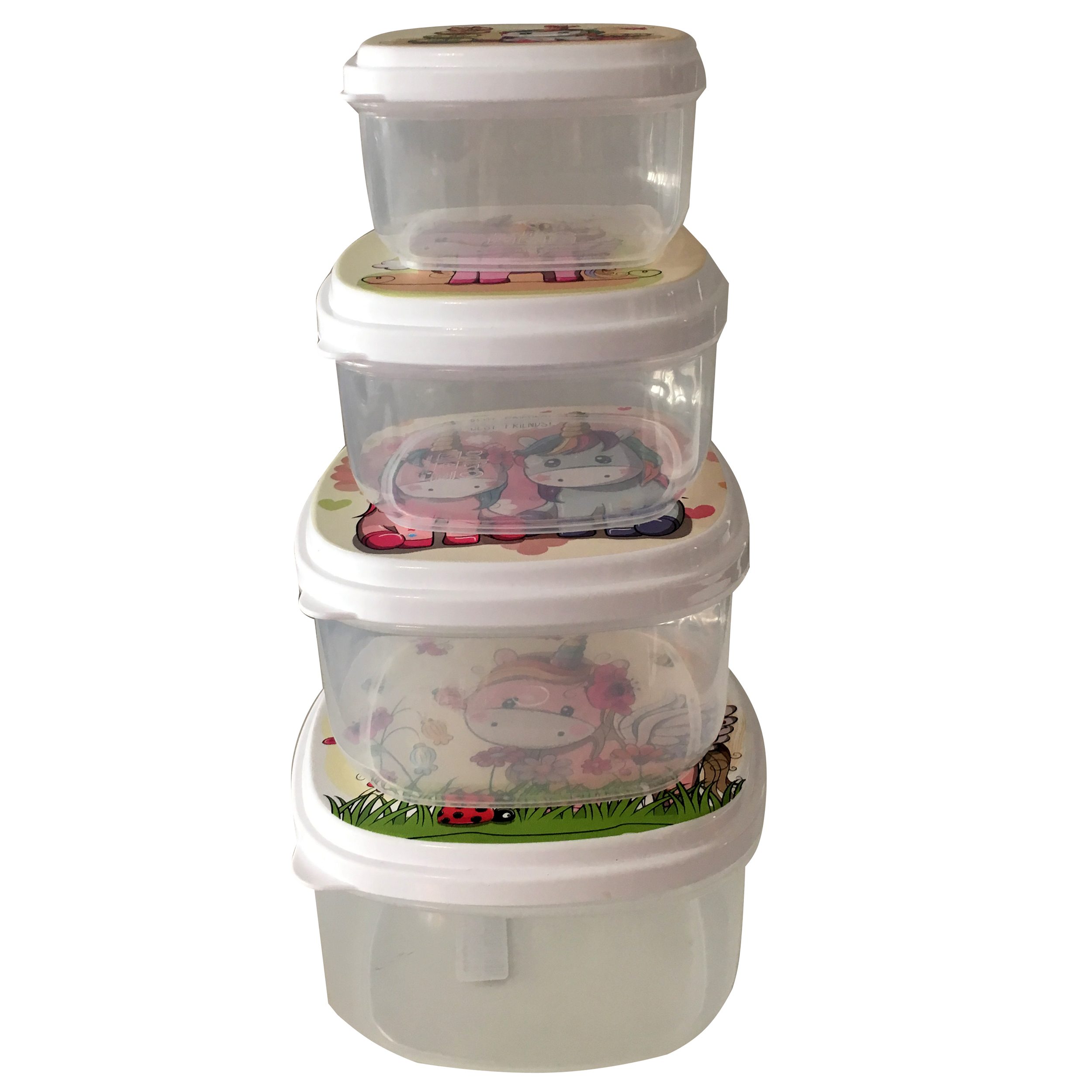 ظرف نگهدارنده طرح تک شاخ مجموعه 4 عددی