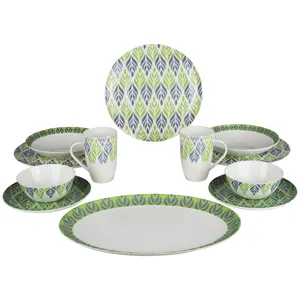 سرویس غذاخوری 25 پارچه راشل رز کد 18016 green