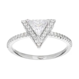 انگشتر نقره زنانه سورئال دیزاین مدل مثلث کد N53