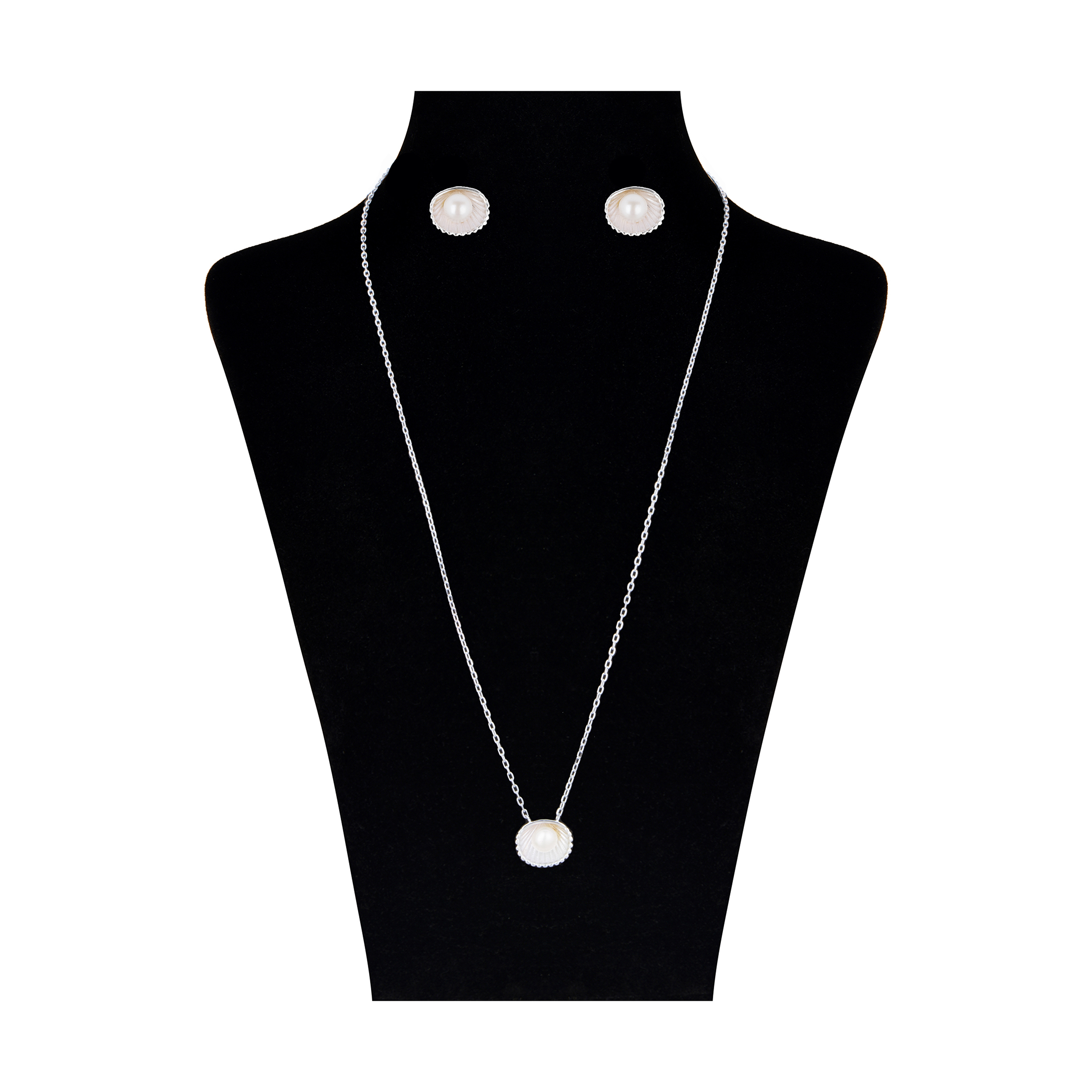 نیم ست نقره سورئال دیزاین طرح صدف کد CS184