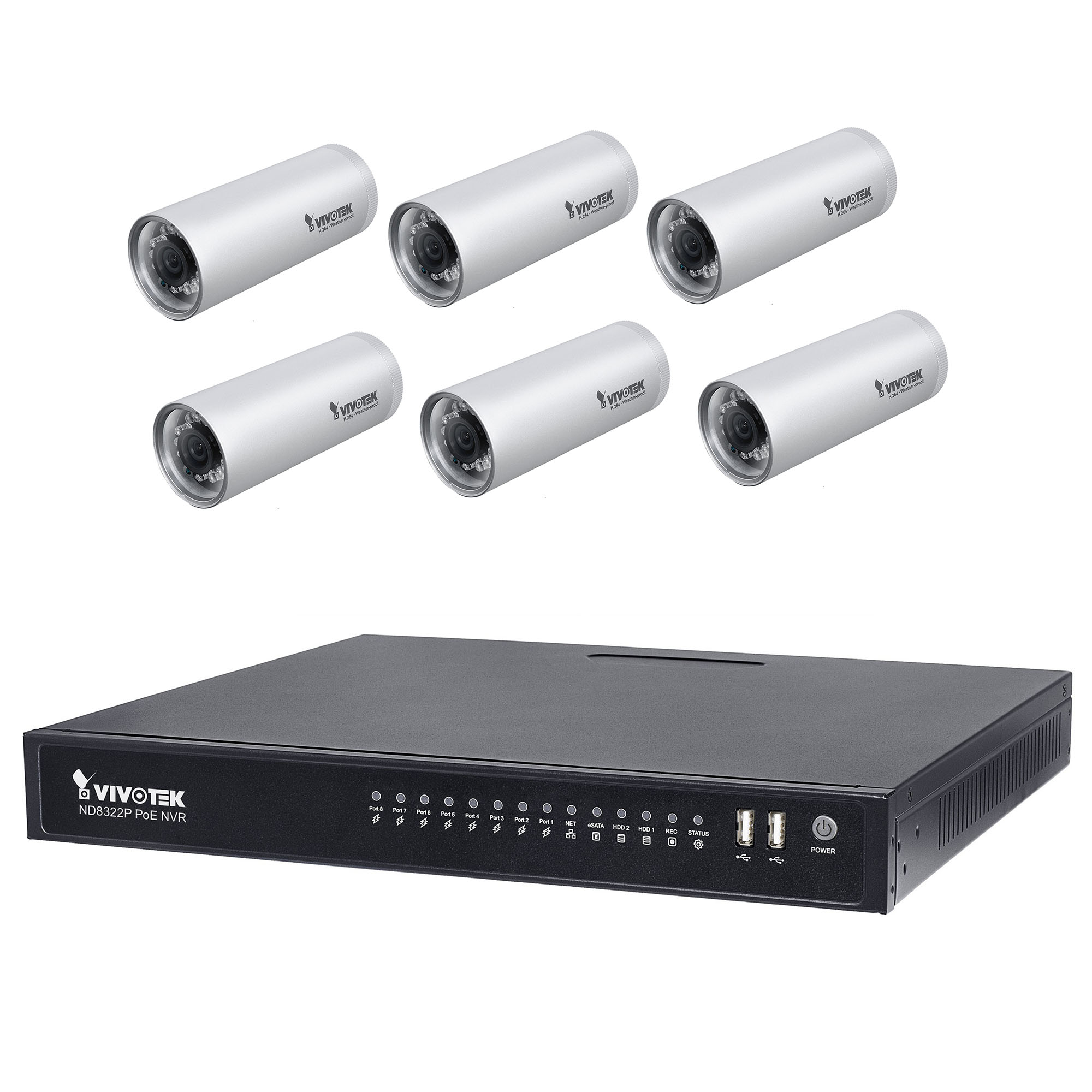 سیستم امنیتی ویوتک مدل ND8322P/IP8331x6 Solution Kit