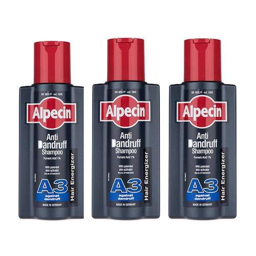 شامپو مو آلپسین مدل A3 Anti Dandruff حجم 250 میلی لیتر مجموعه 3 عددی