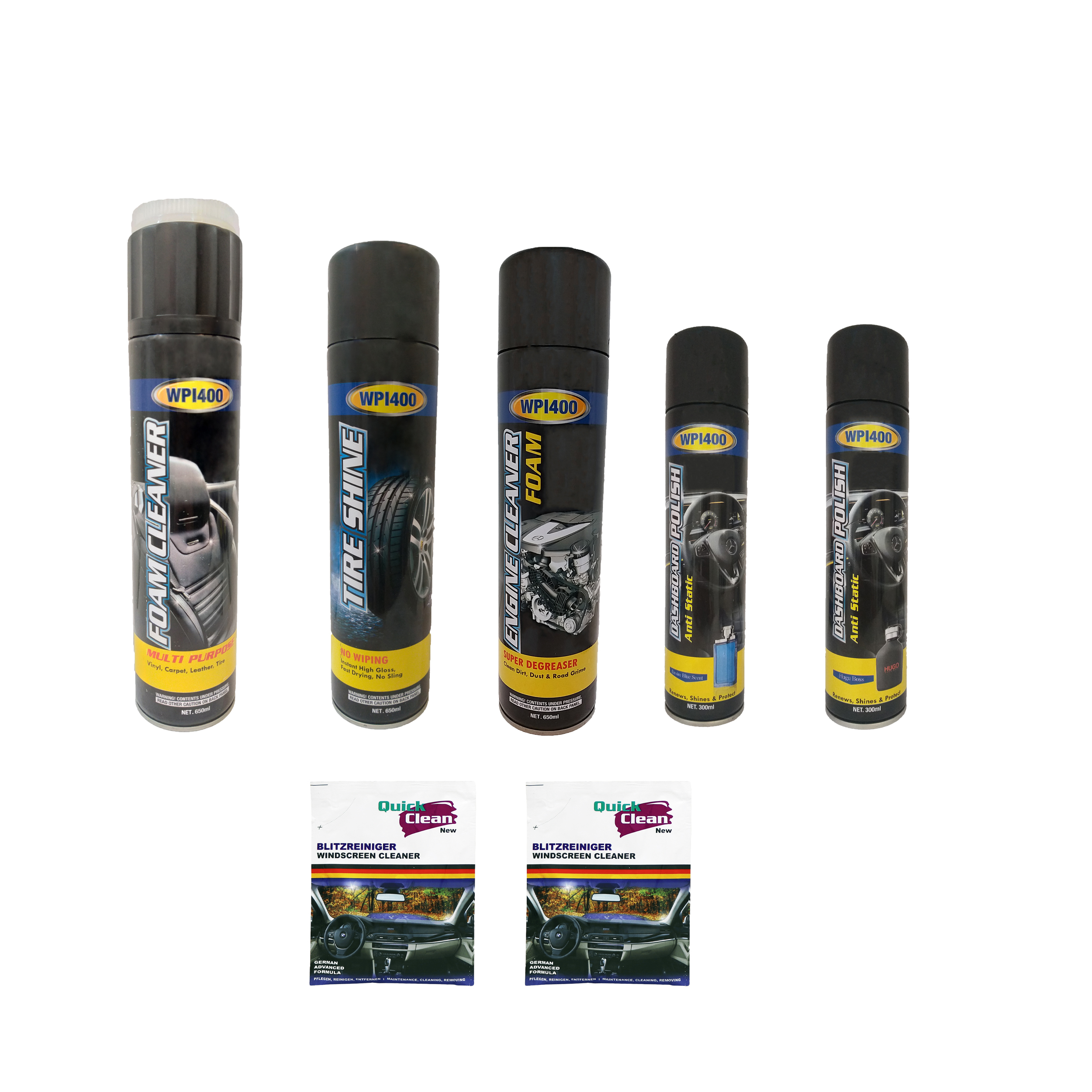 تمیز کننده خودرو دبلیو پی آی 400 مدل w111400 مجموعه 7 عددی 