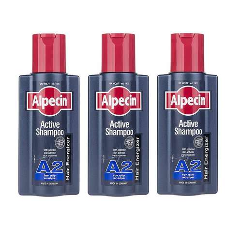 شامپو مو آلپسین مدل A2 Active حجم 250 میلی لیتر مجموعه 3 عددی