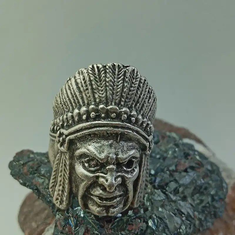 انگشتر مردانه طرح سرخپوست کد AN-SOR-1