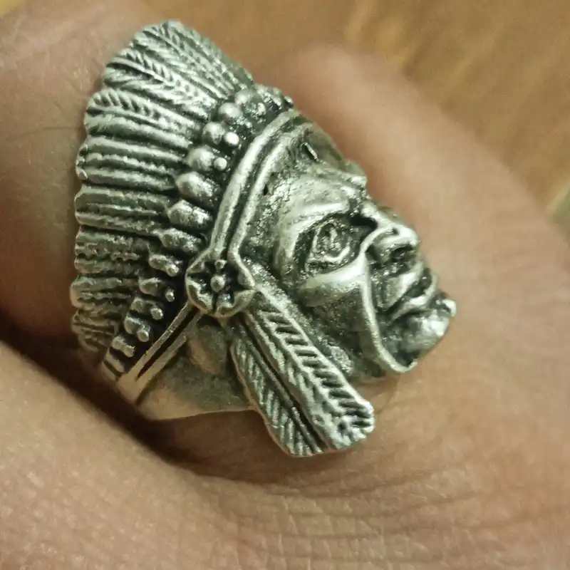 انگشتر مردانه طرح سرخپوست کد AN-SOR-1