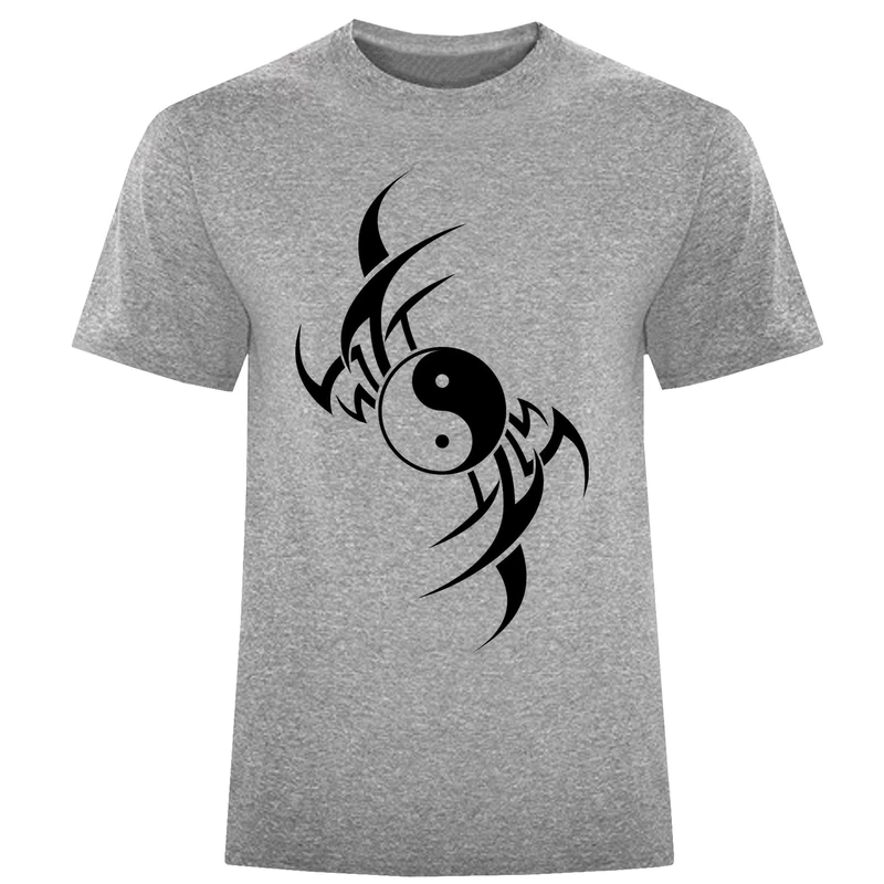 تیشرت آستین کوتاه مردانه طرح یین و یانگ کد F109