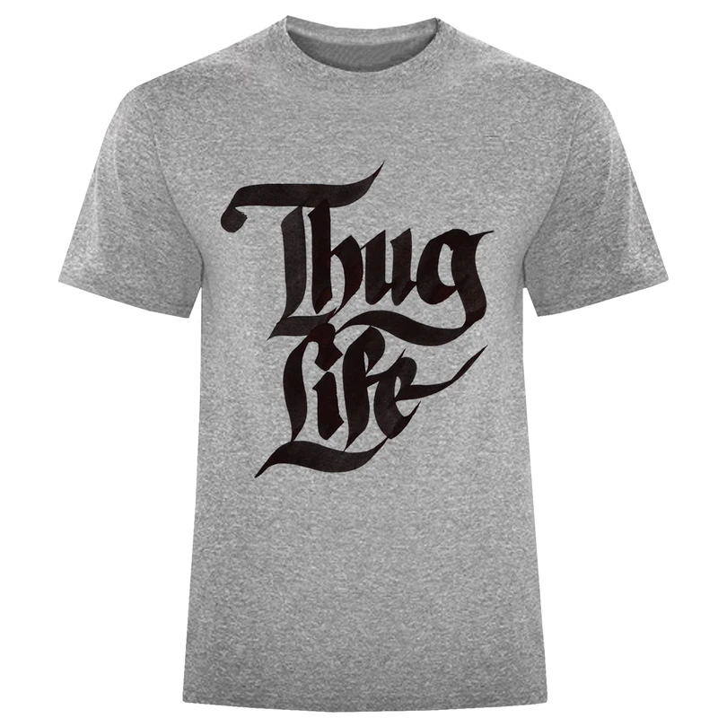 تیشرت آستین کوتاه مردانه طرح Thugh life کد F123