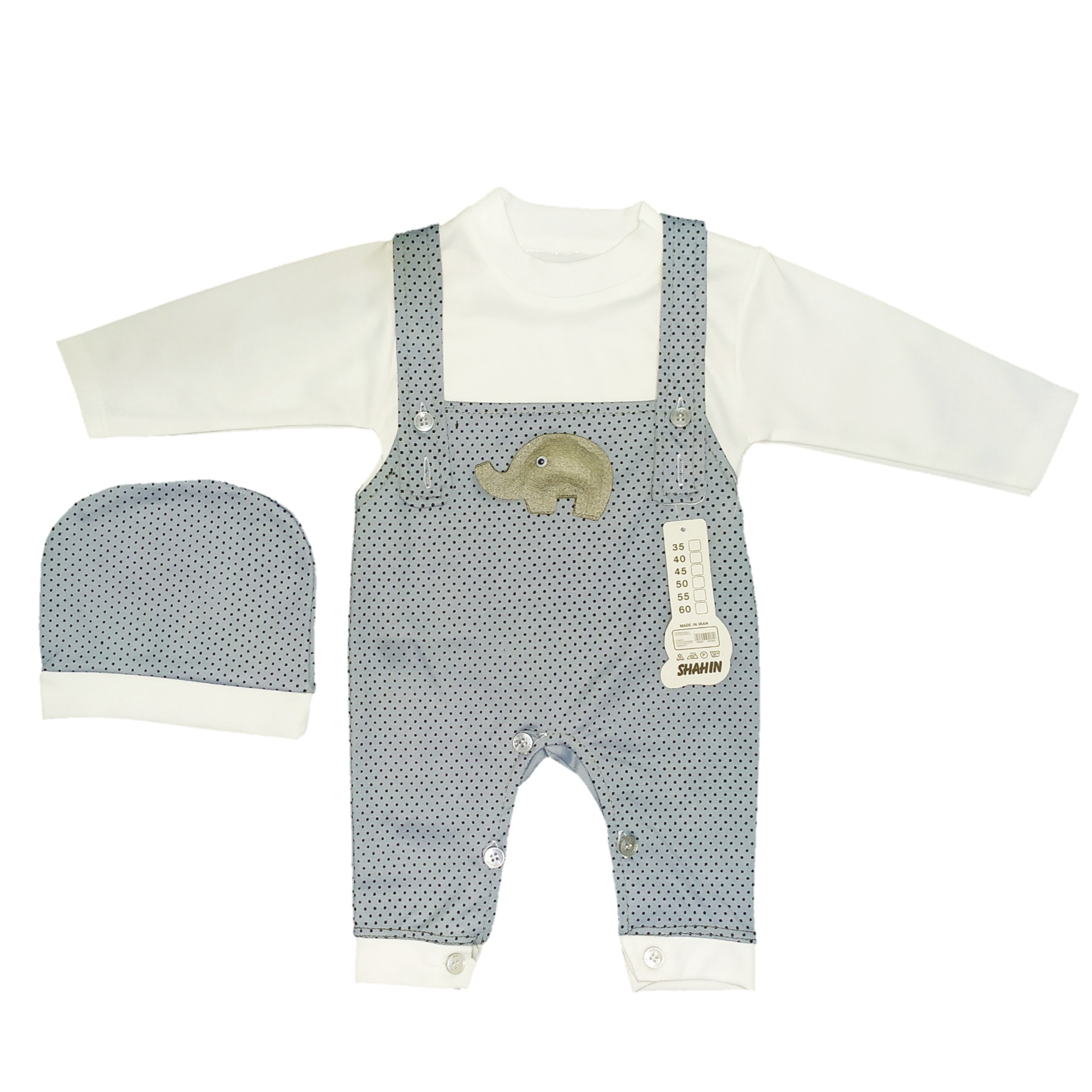 ست سرهمی و کلاه نوزادی کد 003