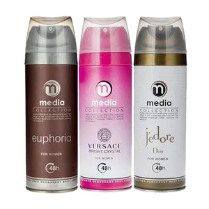 اسپری خوشبو کننده بدن زنانه مدیا مدل M3 حجم 200 میلی لیتر مجموعه 3 عددی