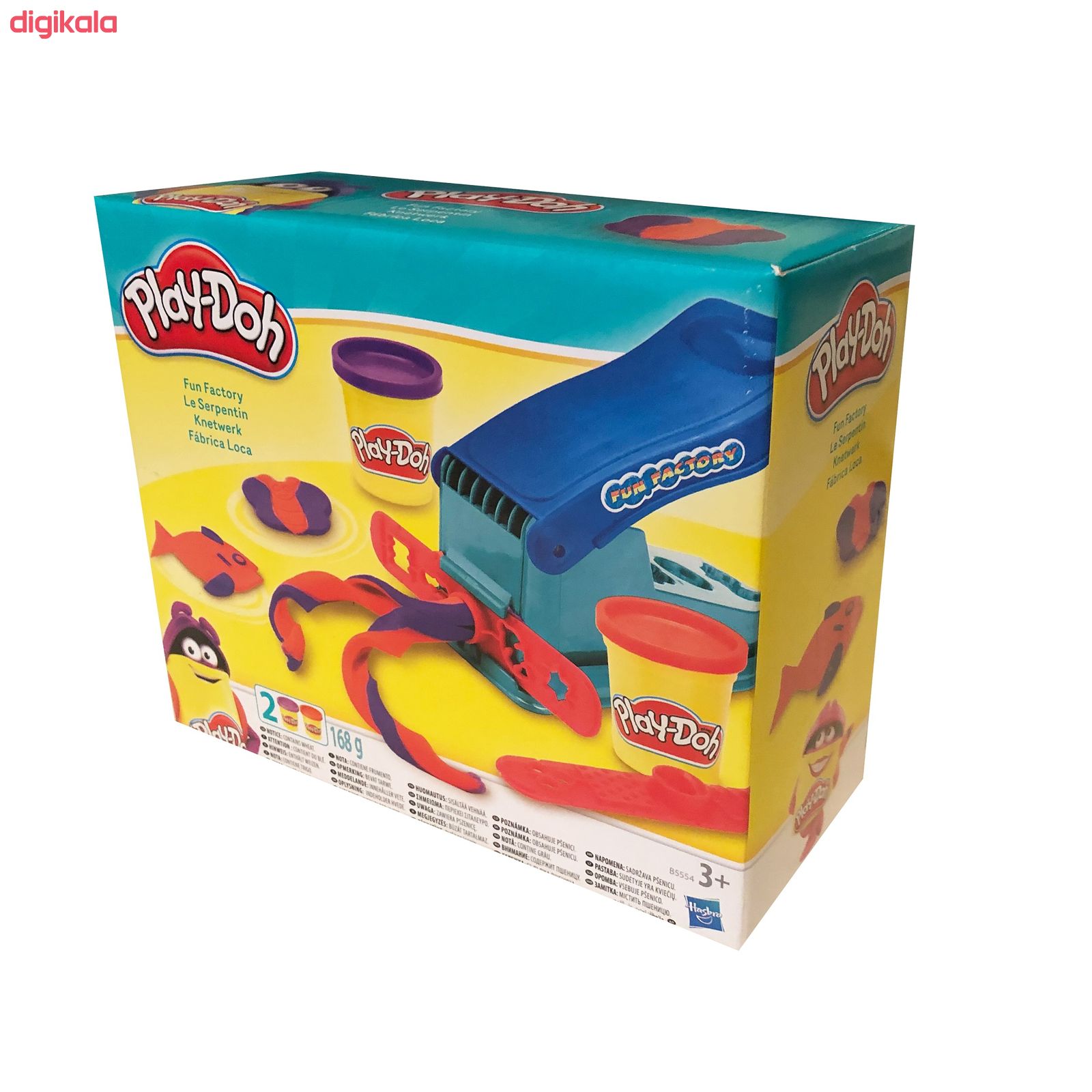 خمیر بازی هاسبرو مدل Play-Doh Fun Factory B5554 مجموعه 3 عددی