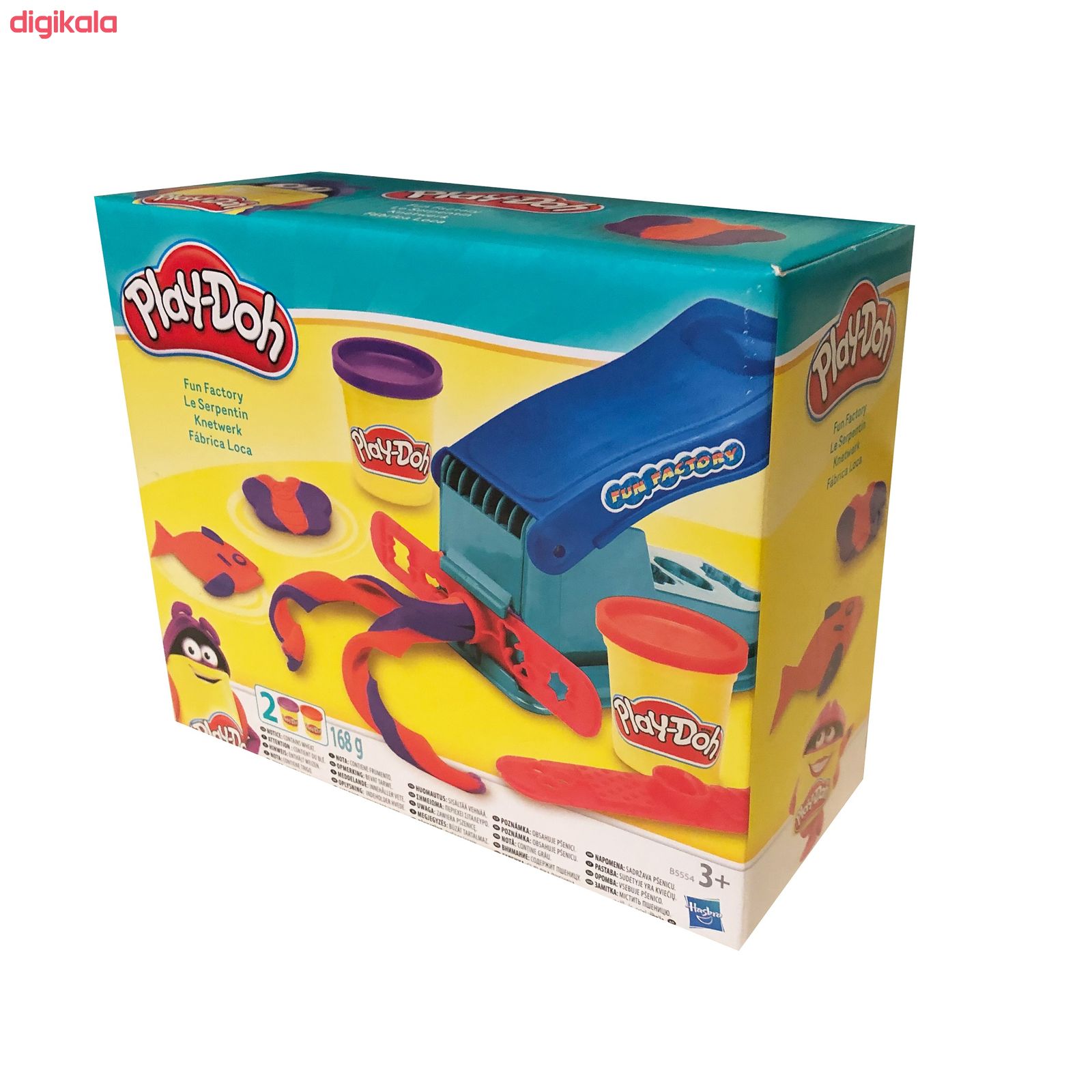 خمیر بازی هاسبرو مدل Play-Doh Fun Factory B5554 مجموعه 3 عددی