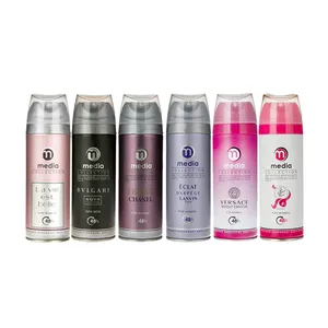 اسپری خوشبو کننده بدن مدیا مدل MMW9 حجم 200 میلی لیتر مجموعه 6 عددی