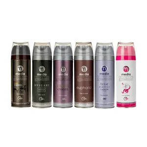 اسپری خوشبو کننده بدن مدیا مدل MMW10 حجم 200 میلی لیتر مجموعه 6 عددی