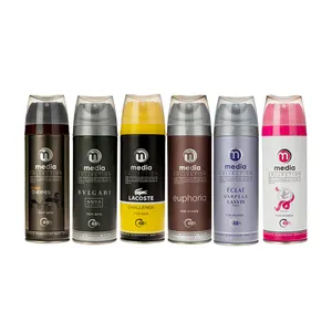 اسپری خوشبو کننده بدن مدیا مدل MMW11 حجم 200 میلی لیتر مجموعه 6 عددی