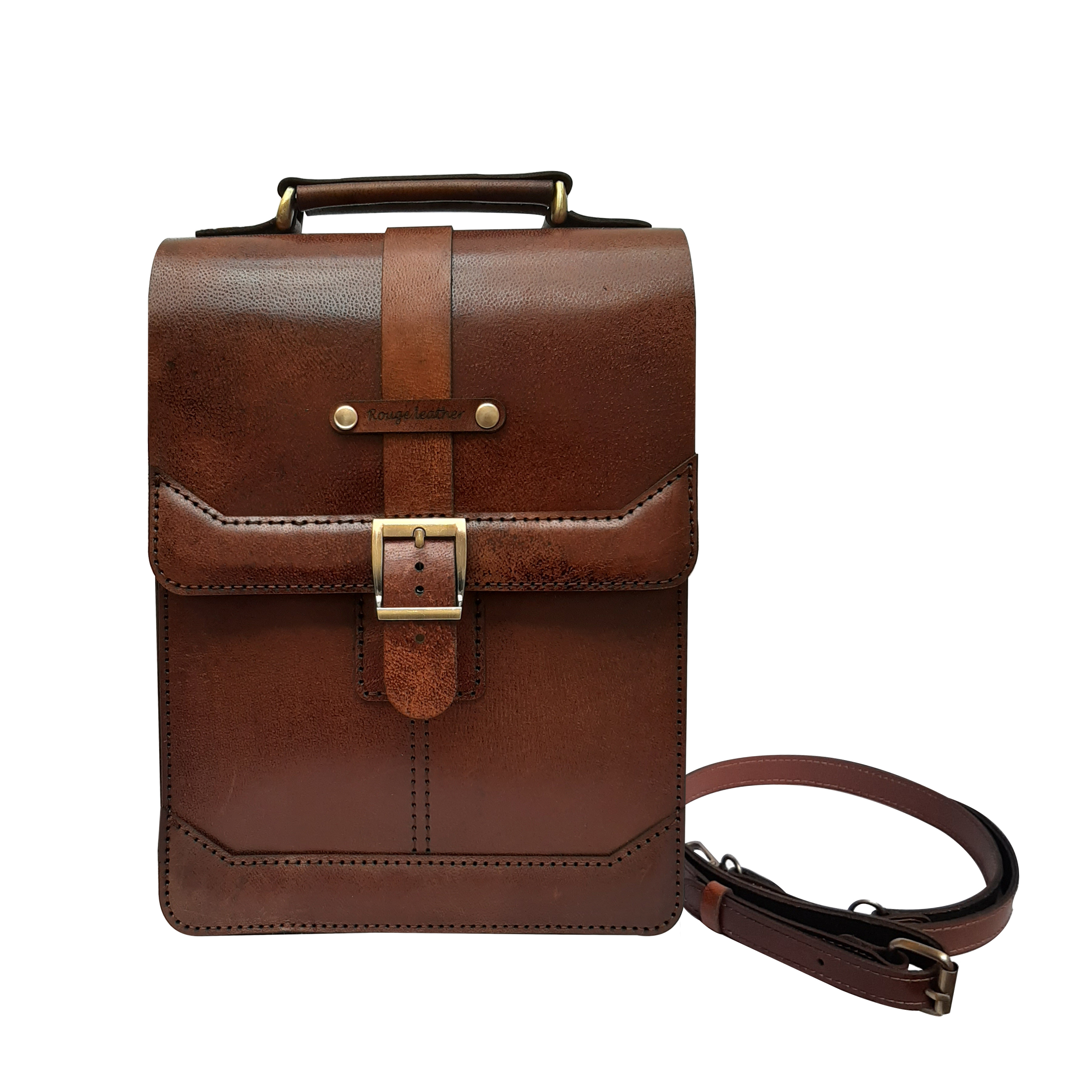 کیف دوشی مردانه چرم روژه مدل ES01A