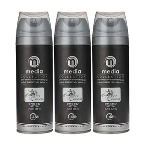 اسپری خوشبوکننده بدن مردانه مدیا مدل creed حجم 200 میلی لیتر مجموعه 3 عددی