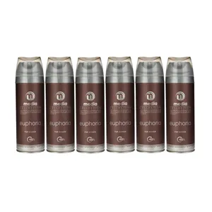 اسپری خوشبوکننده بدن زنانه مدیا مدل euphoria حجم 200 میلی لیتر مجموعه 6 عددی