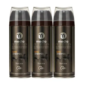 اسپری خوشبوکننده بدن مردانه مدیا مدل HERMES حجم 200 میلی لیتر مجموعه 3 عددی