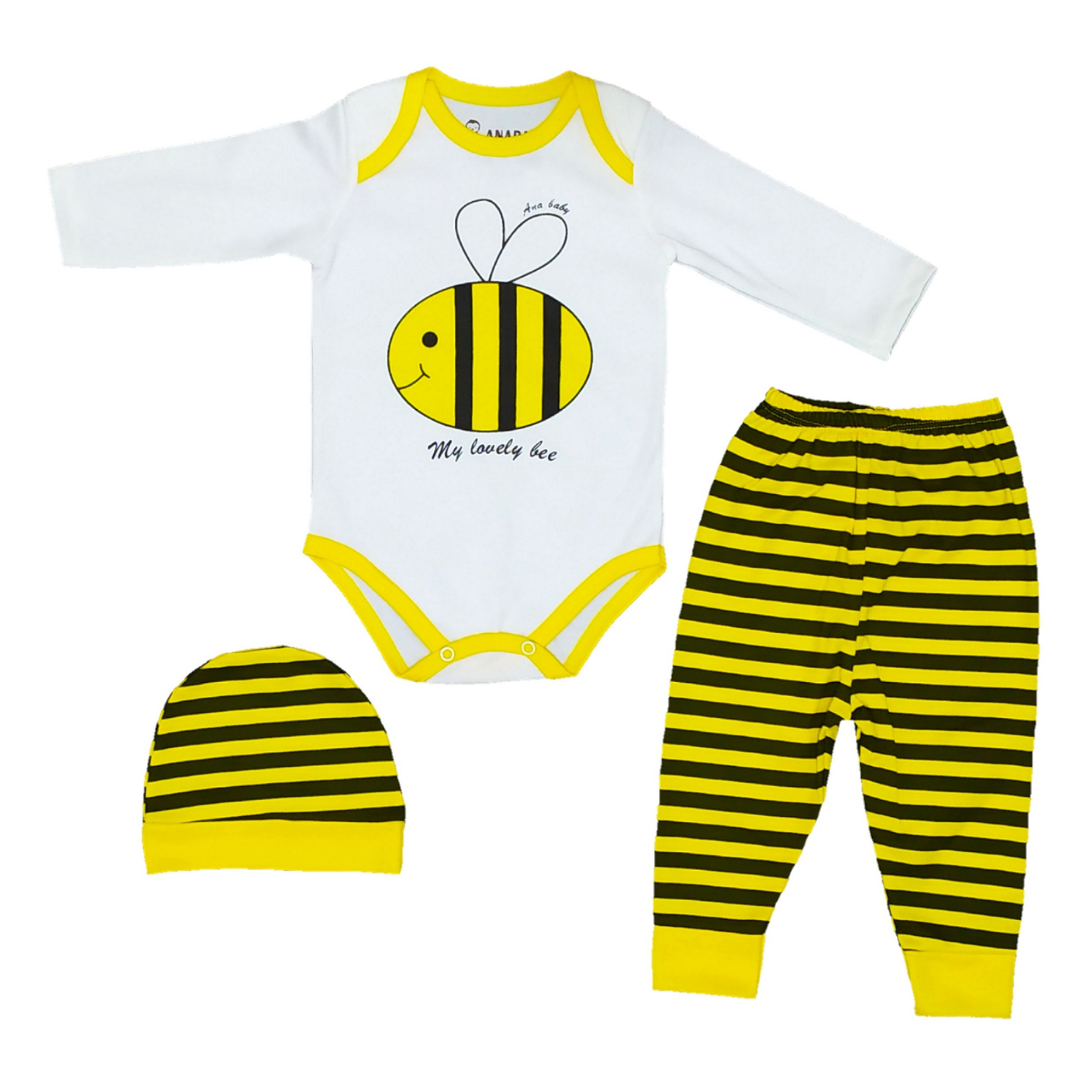 ست 3 تکه لباس نوزادی کد 006