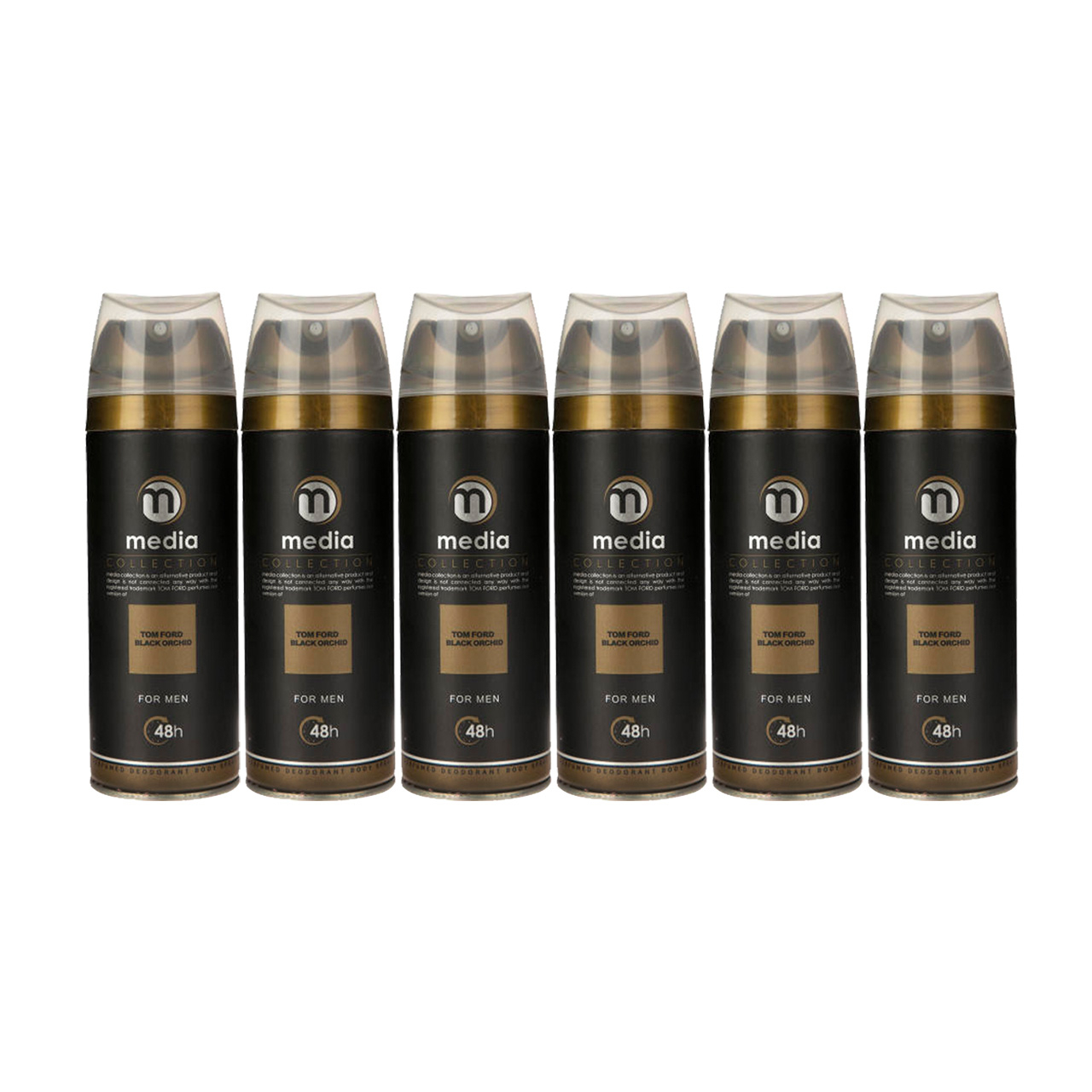 اسپری خوشبوکننده بدن مردانه مدیا مدل TOM FORD حجم 200 میلی لیتر مجموعه 6 عددی