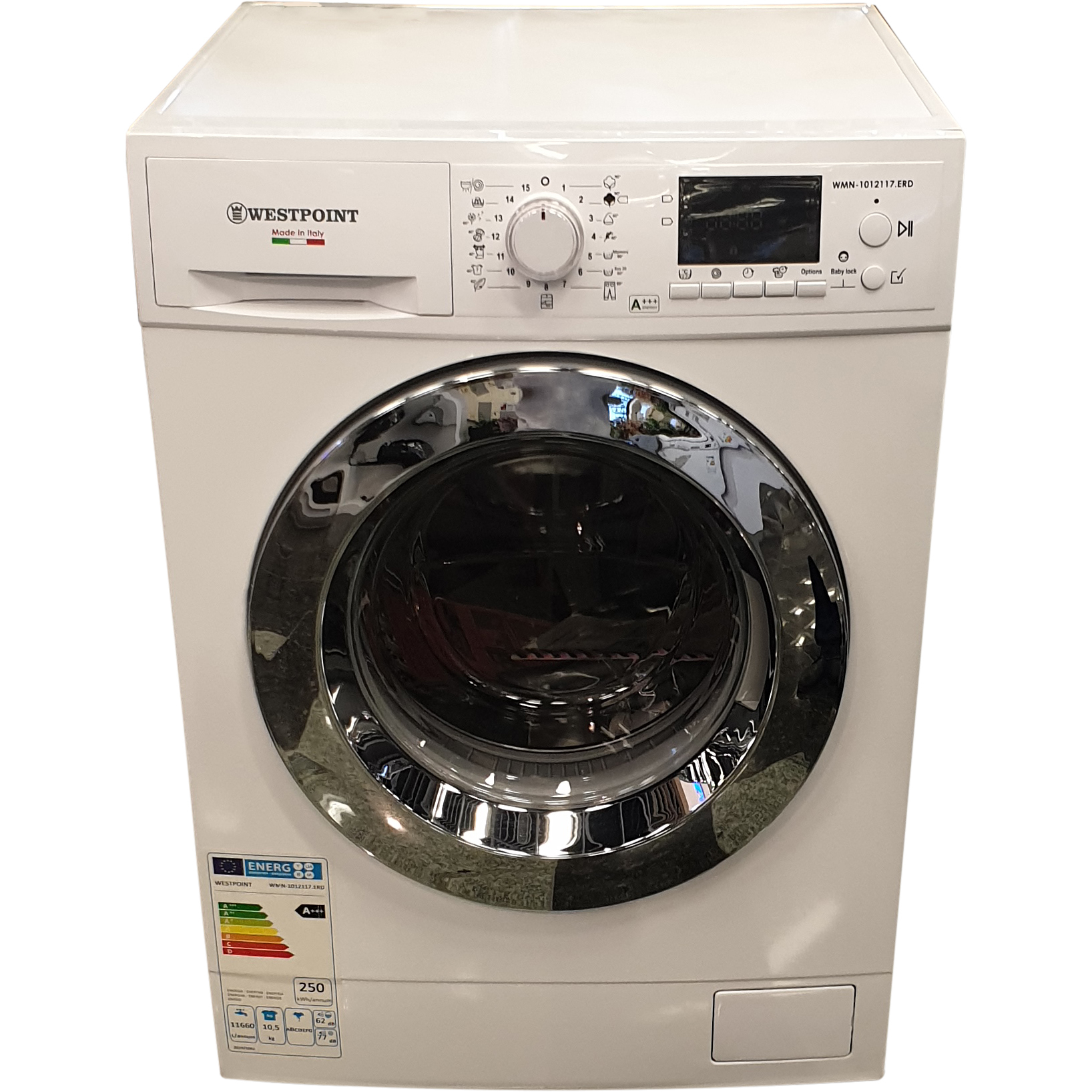  ماشین لباسشویی وست پوینت مدل WMN1012117ERD ظرفیت 10.5 کیلوگرم