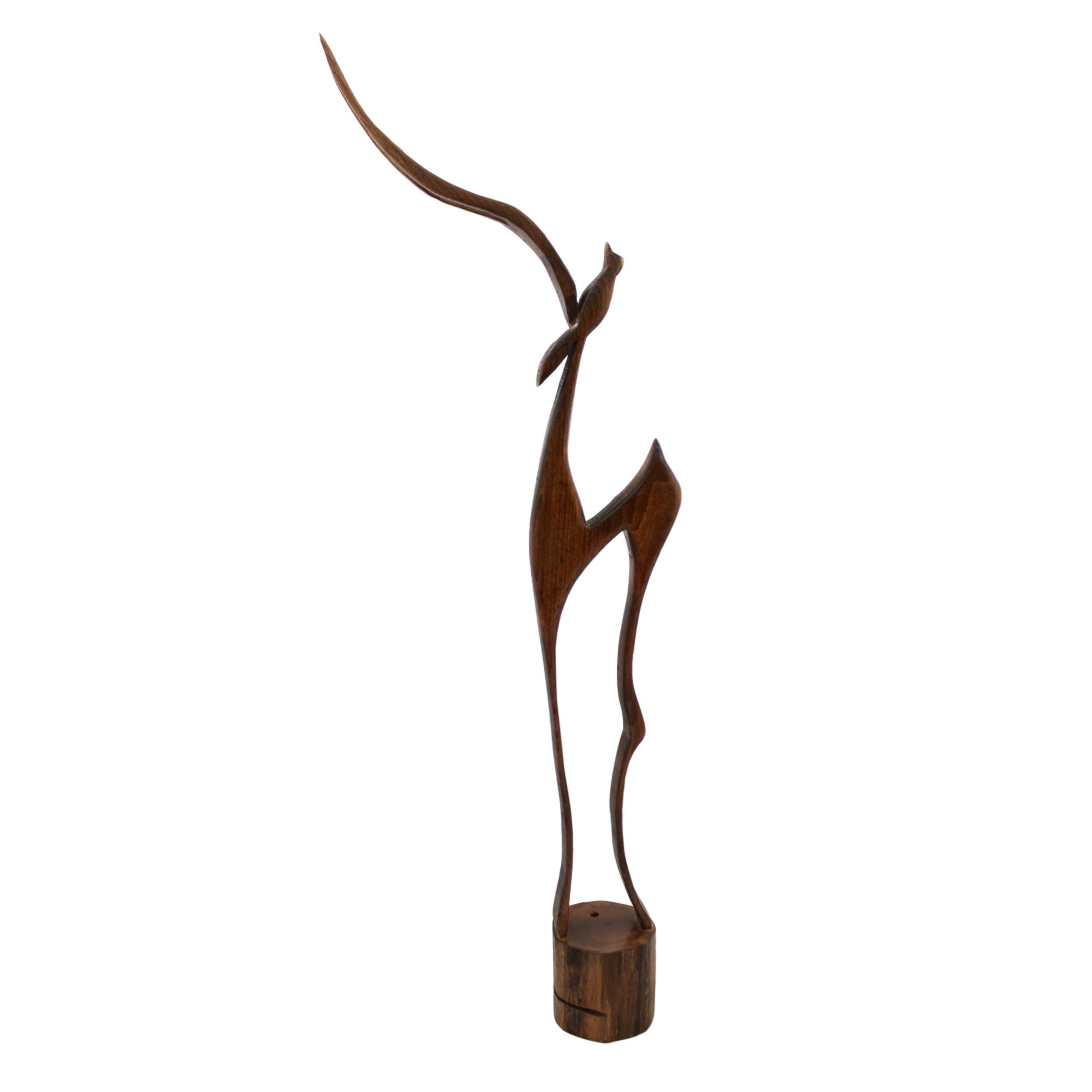 مجسمه چوبی طرح اهو کد 001