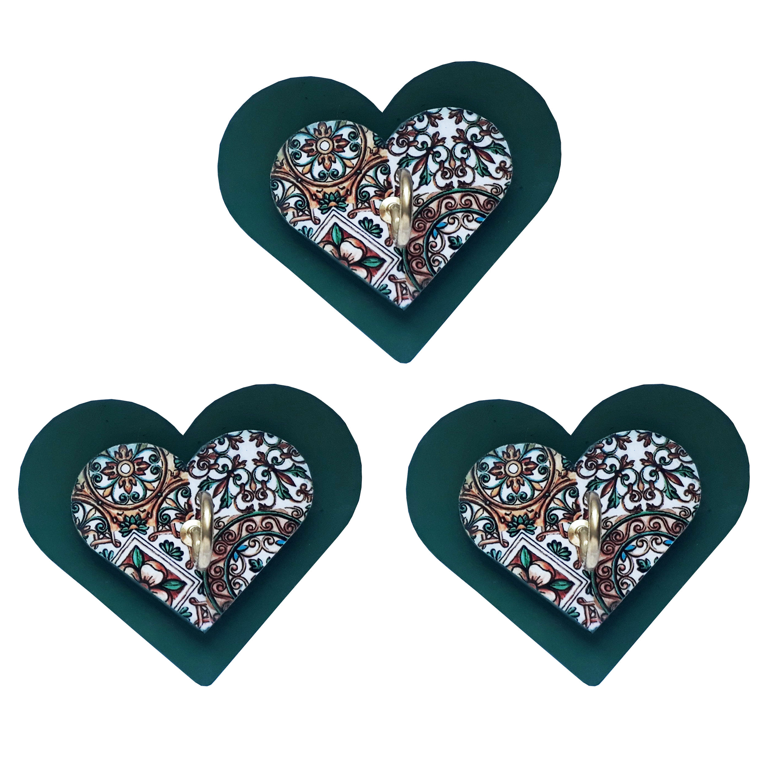 آویز حوله مدل قلب کد A410 بسته 3 عددی