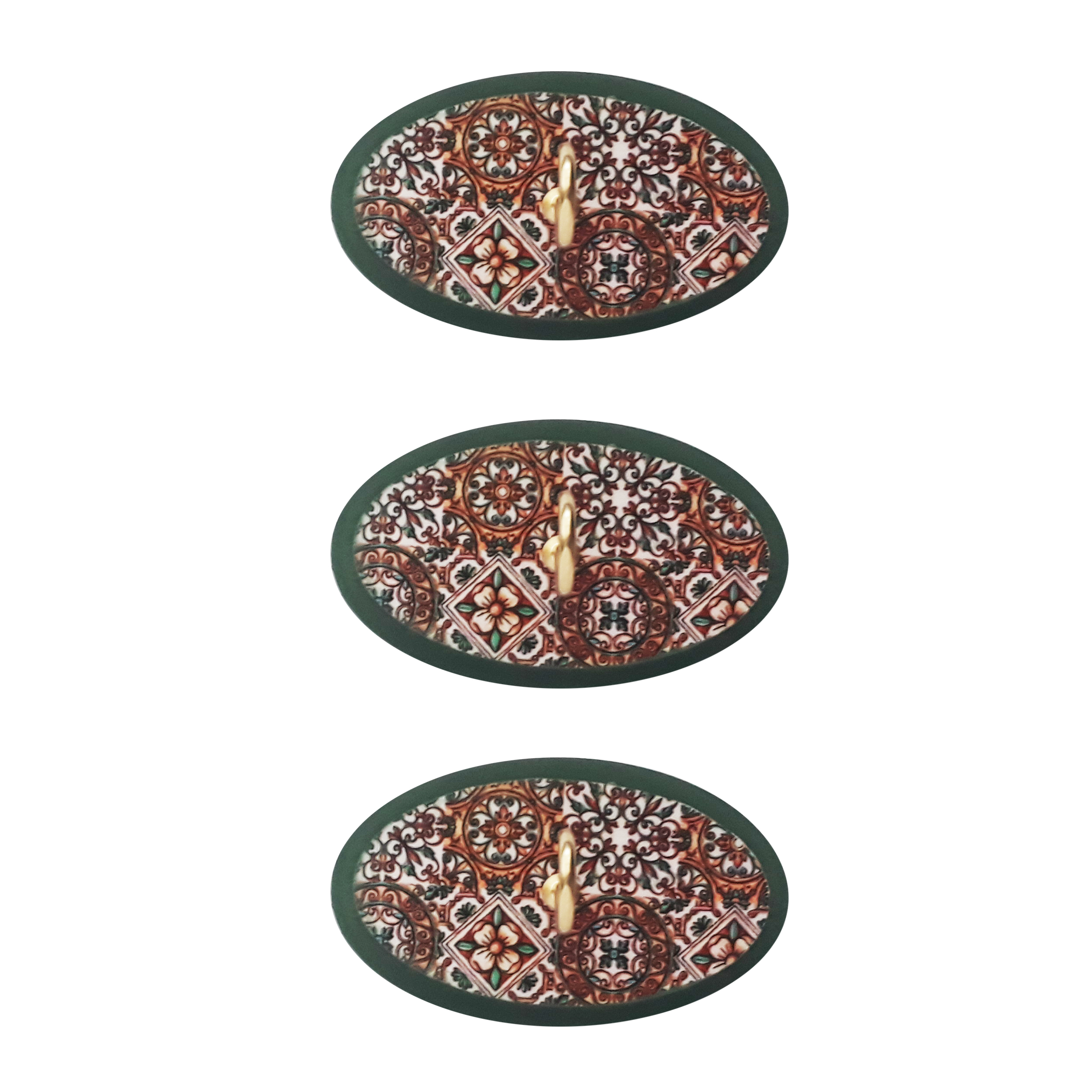 آویز حوله طرح بیضی کد A610 بسته 3 عددی