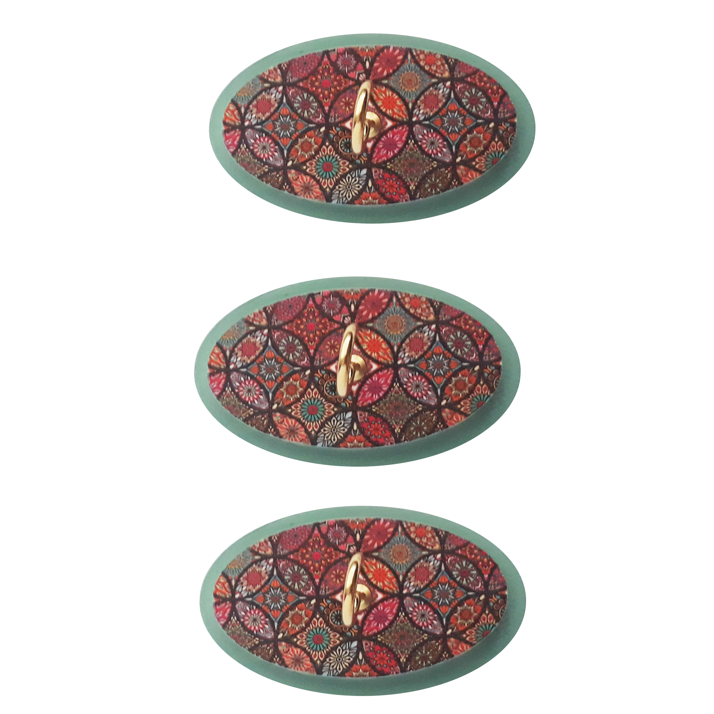 آویز حوله طرح بیضی کد A685 بسته 3 عددی