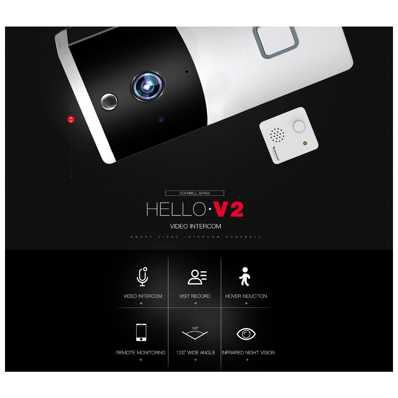 زنگ بی سیم وی استار کم مدل V2-PLUS