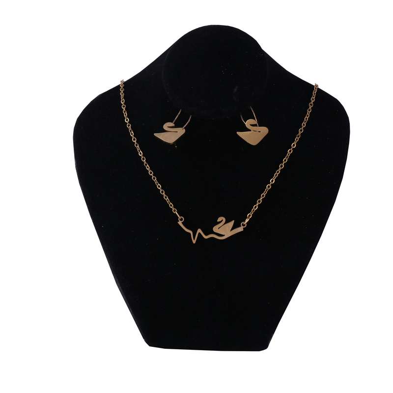 نیم ست دخترانه طرح قو کد 13237 نیم ست دخترانه طرح قو کد 13237