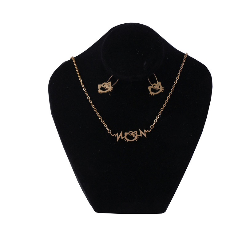 نیم ست دخترانه طرح کیتی کد 13235 نیم ست دخترانه طرح کیتی کد 13235